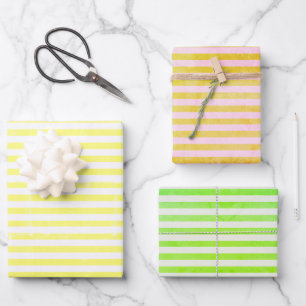 Feuille De Papier Cadeau Grunge à rayures rustiques