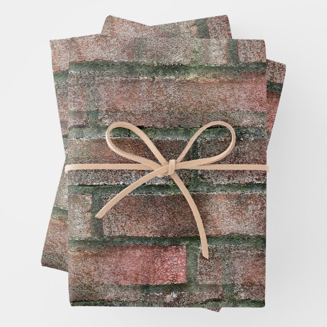 Feuille De Papier Cadeau Grungy Dirty Moldy Brick Wall (En situation)