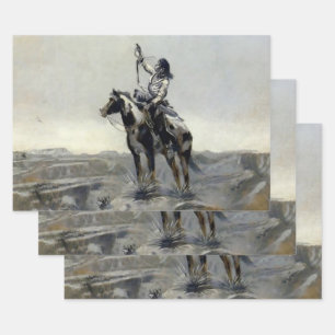 Feuille De Papier Cadeau “Guerre” Peinture occidentale de Charles M Russell