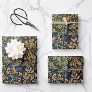 Feuille De Papier Cadeau Guillaume Morris Faisan Oiseau Arbre Fleur