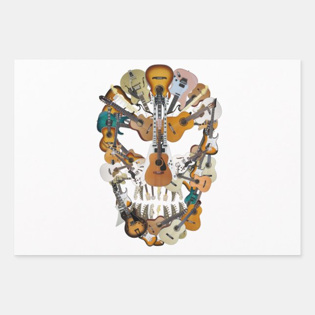 Feuille De Papier Cadeau Guitare Lover| Cadeau Onglet de guitare (Devant)