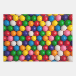 Feuille De Papier Cadeau Gumballs