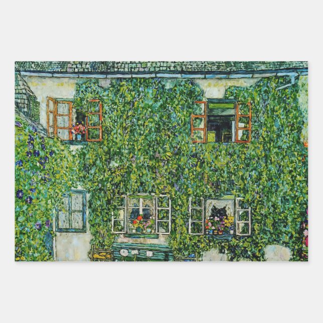 Feuille De Papier Cadeau Gustav Klimt - La Maison de Guardaboschi (Devant)