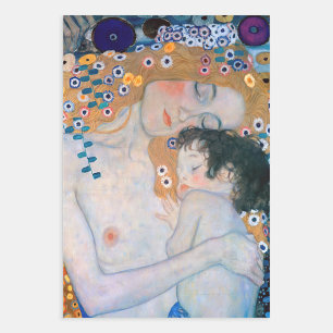 Feuille De Papier Cadeau Gustav Klimt - Mère et Enfant