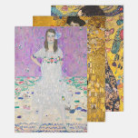 Feuille De Papier Cadeau Gustav Klimt - Portraits Sélection de chefs-d'oeuv<br><div class="desc">Gustav Klimt - Portrait Masterpieces Selection : - Mada Primavesi - 1912-1913 - Portrait d'Adele Bloch-Bauer I - 1907 - Lady with Fan - 1917-1918</div>