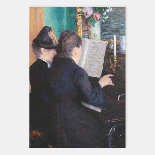 Feuille De Papier Cadeau Gustave Caillebotte - Leçon de piano (Créateur téléchargé)