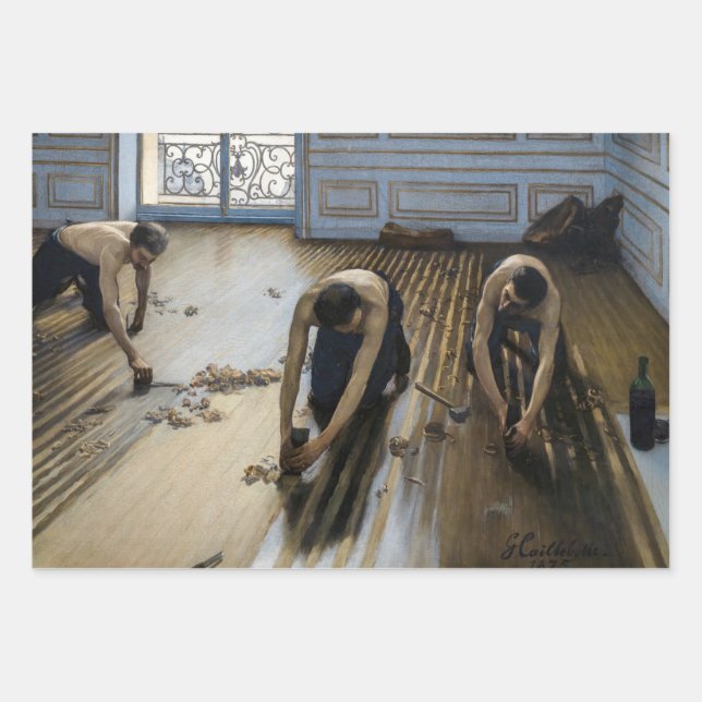Feuille De Papier Cadeau Gustave Caillebotte - Les Graveuses (Devant)