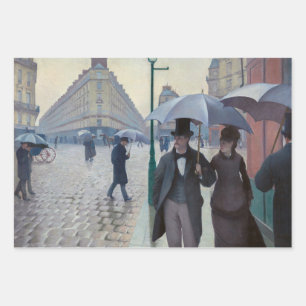 Feuille De Papier Cadeau Gustave Caillebotte - Paris Street ; Rainy Day