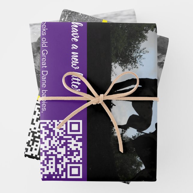 Feuille De Papier Cadeau Hack wrapper : Chiot de vente promotionnelle (En situation)