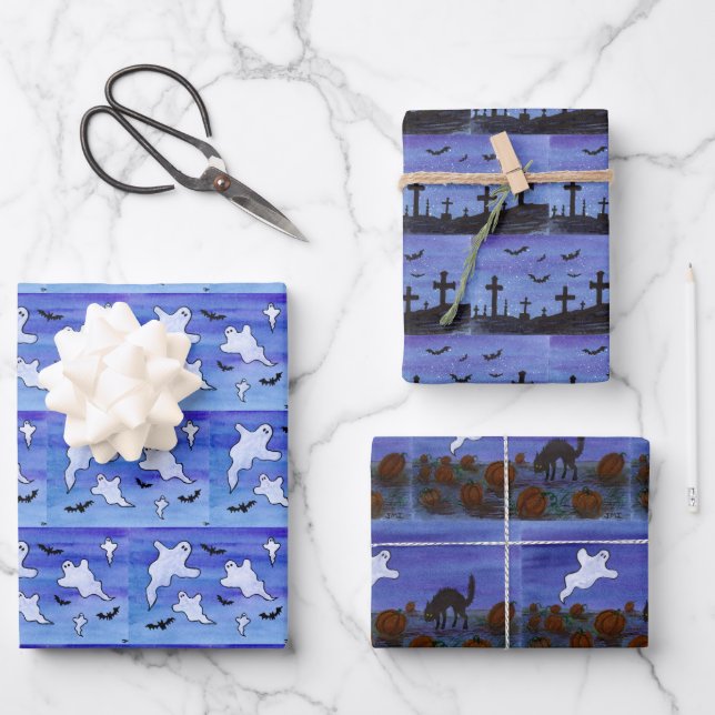 Feuille De Papier Cadeau Halloween (Recto)
