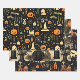 Feuille De Papier Cadeau Halloween