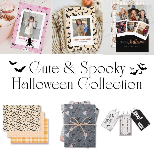 Feuille De Papier Cadeau Halloween Ghost Cute Pastel (Créateur téléchargé)