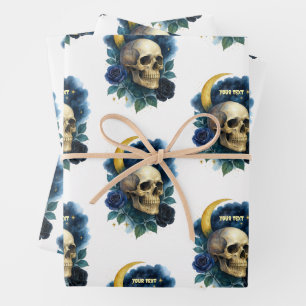 Feuille De Papier Cadeau Halloween Gothique Gothique Halloween Déplaisant