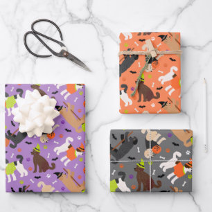 Feuille De Papier Cadeau Halloween Labradoodle / Goldendoodle