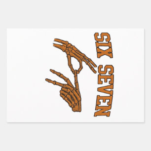 Feuille De Papier Cadeau Halloween Six Sept Mèmes Langue Des Signes 67 Maso