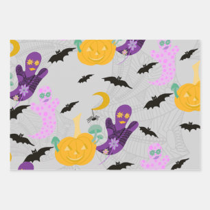Feuille De Papier Cadeau Halloween Whimsy
