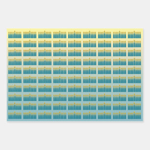 Feuille De Papier Cadeau Hanoukka Candles 