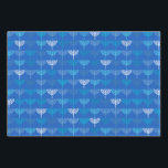 Feuille De Papier Cadeau Hanoukka Chanukah Chanukkiah Menorah Motif Blue<br><div class="desc">Hanoukka Chanukah Chanukkiah Menorah Motif papier d'emballage. Parfait pour les fêtes juives et pour célébrer la fête des lumières.</div>