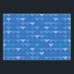 Feuille De Papier Cadeau Hanoukka Chanukah Chanukkiah Menorah Motif Blue<br><div class="desc">Hanoukka Chanukah Chanukkiah Menorah Motif papier d'emballage. Parfait pour les fêtes juives et pour célébrer la fête des lumières.</div>