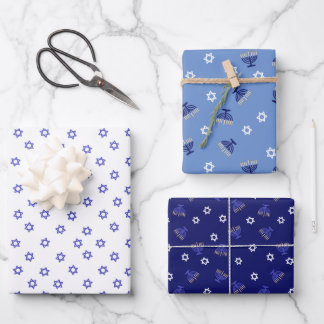 Feuille De Papier Cadeau Hanukkah