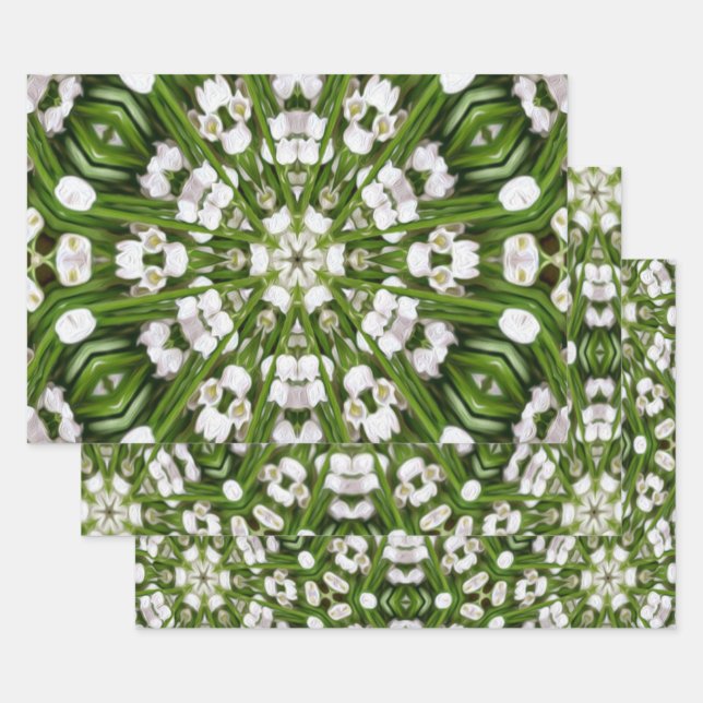 Feuille De Papier Cadeau Happy May lily motif (Lot)