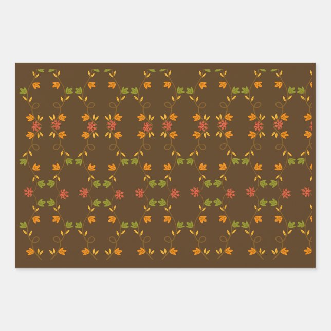 Feuille De Papier Cadeau Happy Thanksgiving - Brown Theme (Devant)