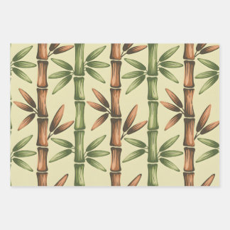 Feuille De Papier Cadeau Harmonie de bambou