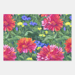 Feuille De Papier Cadeau Harmonie Florale : Une Fleur inspirée par la séces