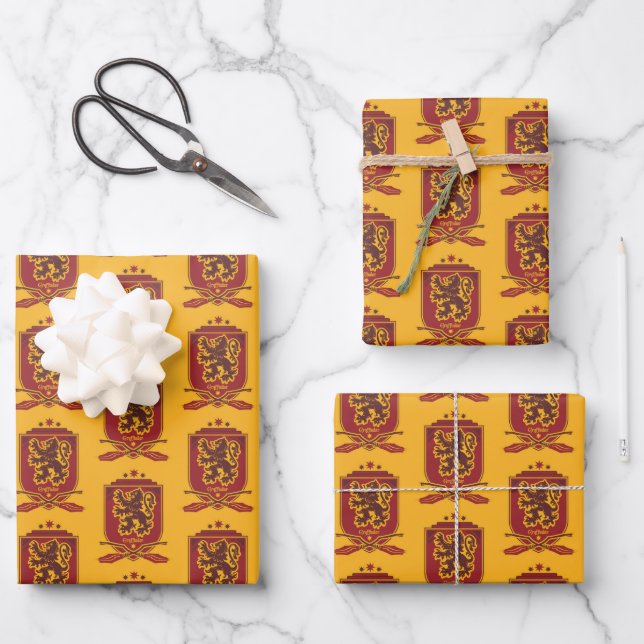 Feuille De Papier Cadeau Harry Potter | Gryffindor QUIDDITCH™ Crest (Recto)