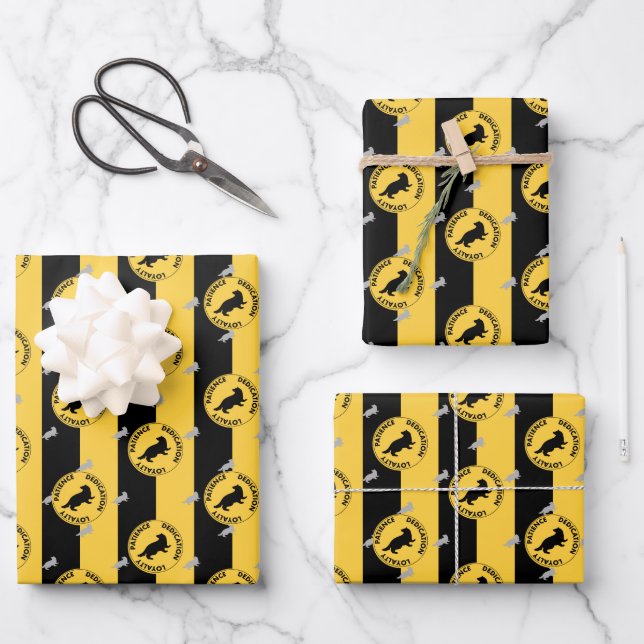 Feuille De Papier Cadeau Harry Potter | HUFFLEPUFF™ Caractéristiques graphi (Recto)
