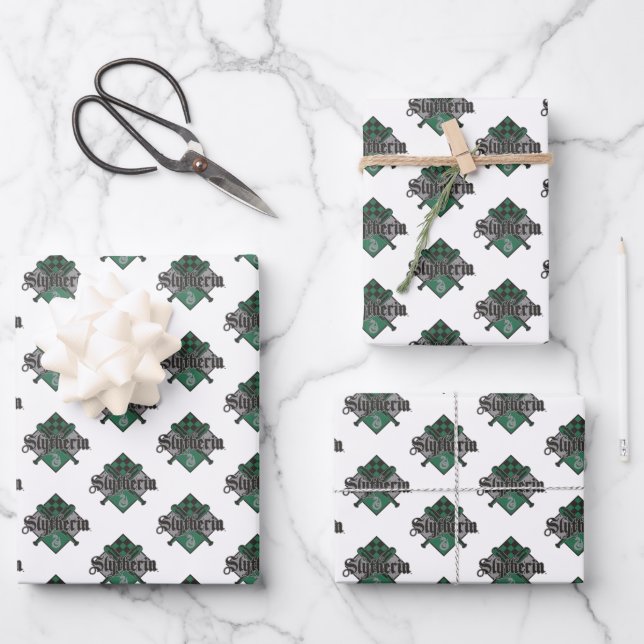 Feuille De Papier Cadeau Harry Potter | Slytherin QUIDDITCH™ Crest (Recto)