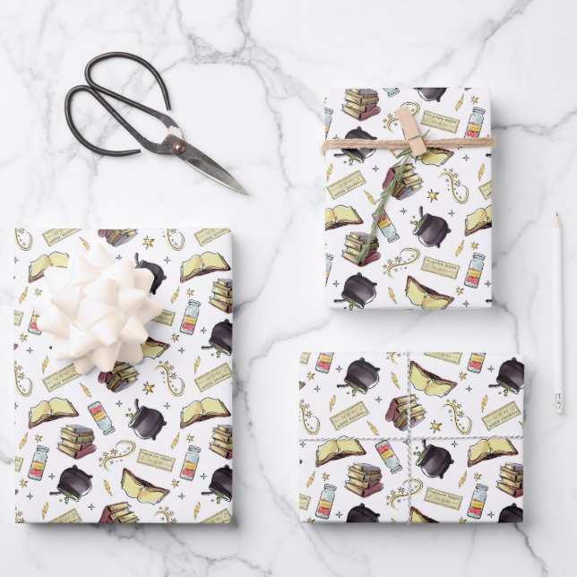 Feuille De Papier Cadeau HARRY POTTER™ Spects & Books Motif (Recto)