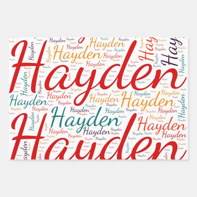 Feuille De Papier Cadeau Hayden (Devant)