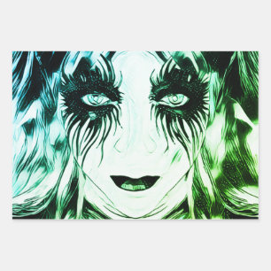 Feuille De Papier Cadeau Hellequin gothique d'Hellequin inspiré par Harley