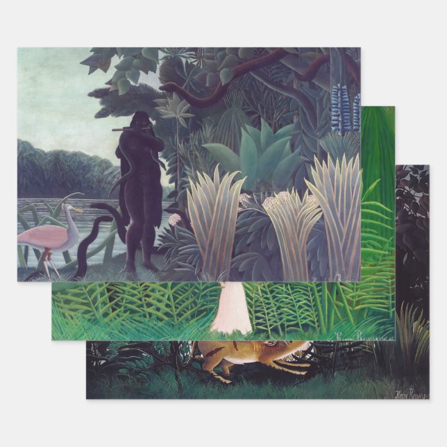 Feuille De Papier Cadeau Henri Rousseau - Sélection des chefs-d'oeuvre de l (Lot)