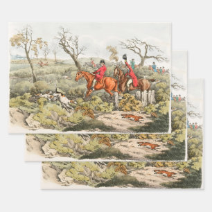 Feuille De Papier Cadeau Henry Alken   Chasse au renard