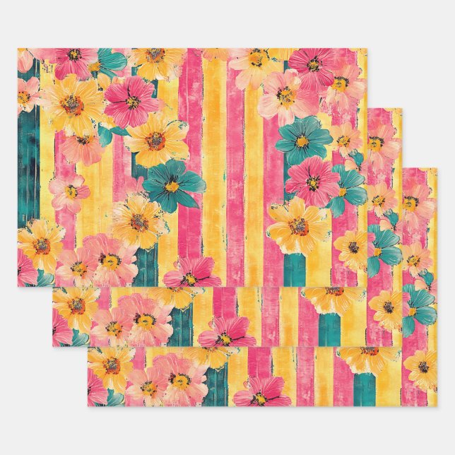 Feuille De Papier Cadeau Heure d'été (Lot)