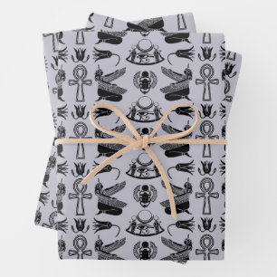 Feuille De Papier Cadeau Hiéroglyphes égyptiens antiques