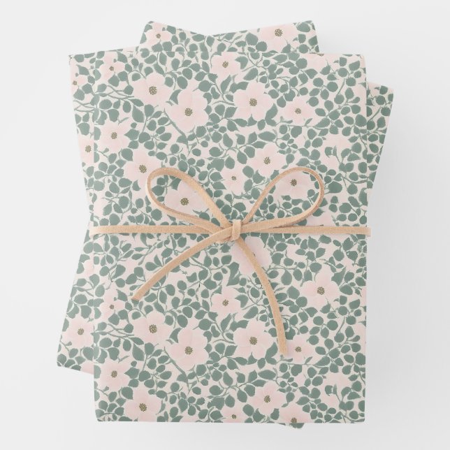 Feuille De Papier Cadeau Hippie Boho Floral (En situation)