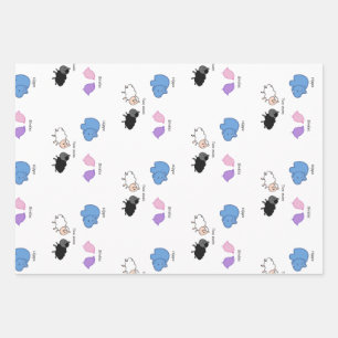 Feuille De Papier Cadeau Hippo Birdies Two Ewes