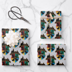 Feuille De Papier Cadeau HoGWARTS™ Castle Crest House Insigne de fierté