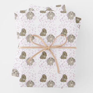 Feuille De Papier Cadeau Holland lop bunnies