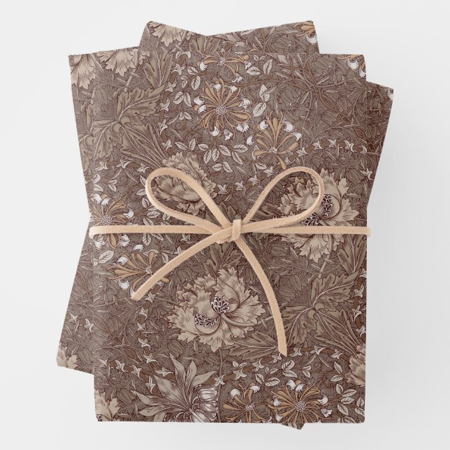 Feuille De Papier Cadeau Honeysucké Delight William Morris Larkspur (En situation)