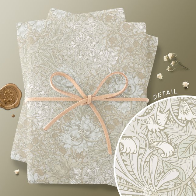 Feuille De Papier Cadeau Honeysucké Delight William Morris Larkspur (Créateur téléchargé)