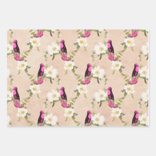 Feuille De Papier Cadeau Humming Birds Series Design Cinq