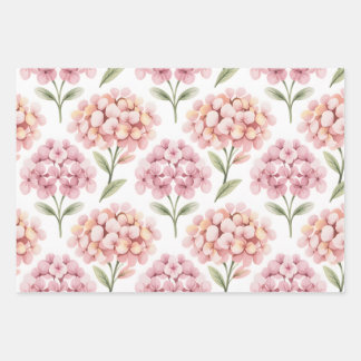 Feuille De Papier Cadeau Hydrangea Rougeoyant