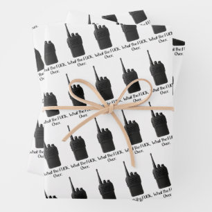 Feuille De Papier Cadeau Icône Fu*k Sur L'Icône Drôle Walkie Talkie