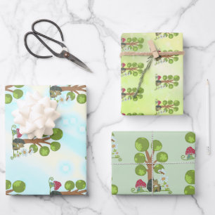 Feuille De Papier Cadeau Igel sous l'arbre