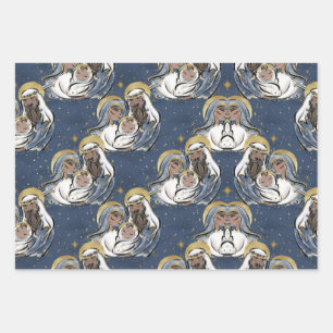 Feuille De Papier Cadeau Il est né Noël