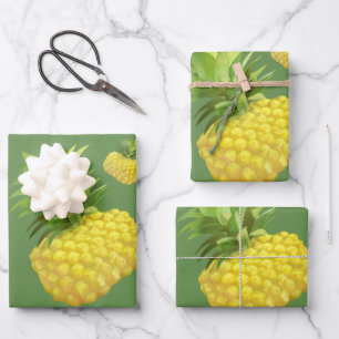 Feuille De Papier Cadeau Illustration d'ananas